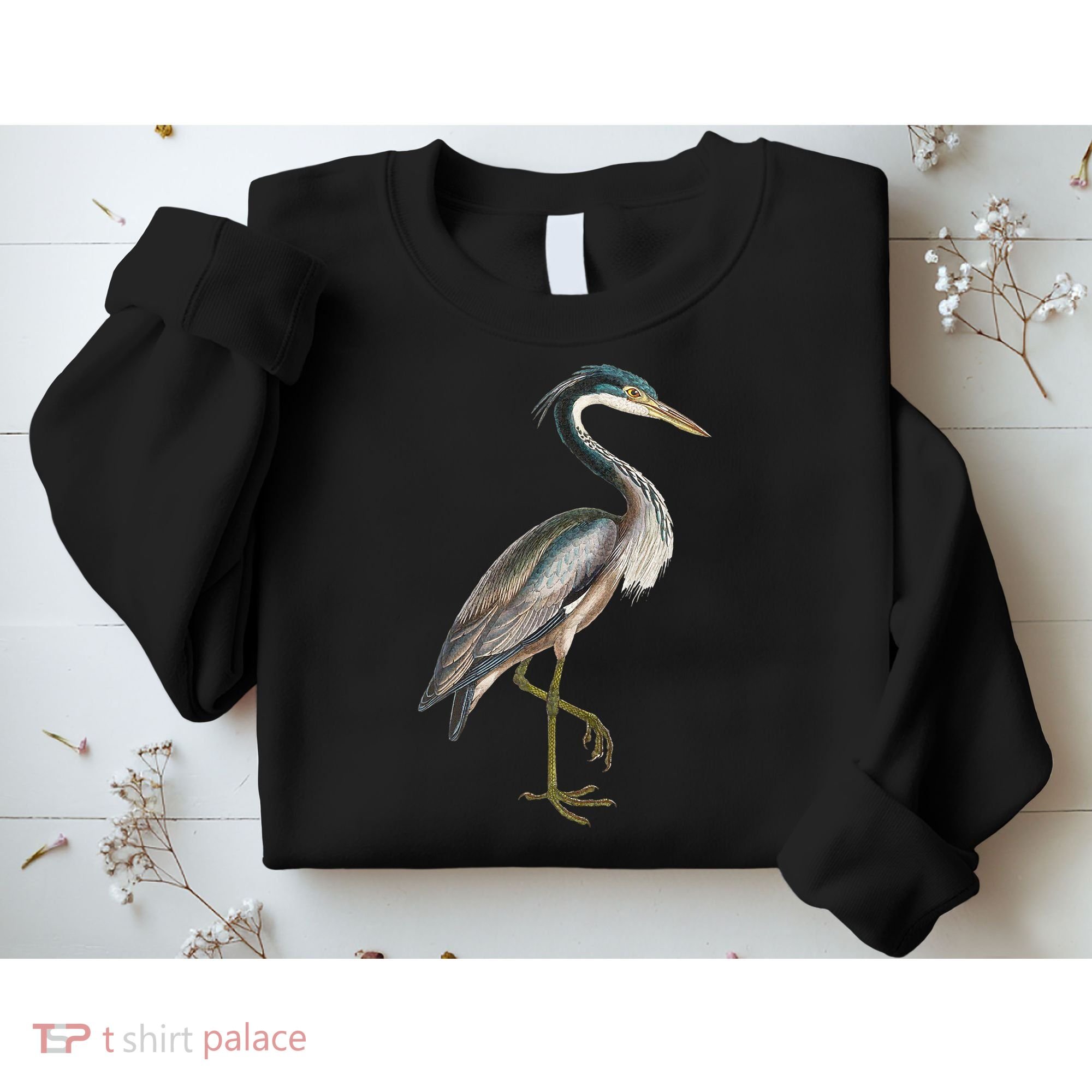 Heron Water Bird Lover Blue Heron Coastal Birds Sweatshirt