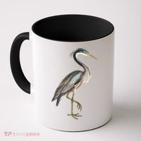 Heron Water Bird Lover Blue Heron Coastal Birds Coffee Mug thumb 0