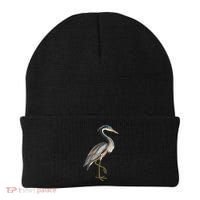 Heron Water Bird Lover Blue Heron Coastal Birds Beanie thumb 0