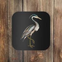Heron Water Bird Lover Blue Heron Coastal Birds Coaster thumb 0