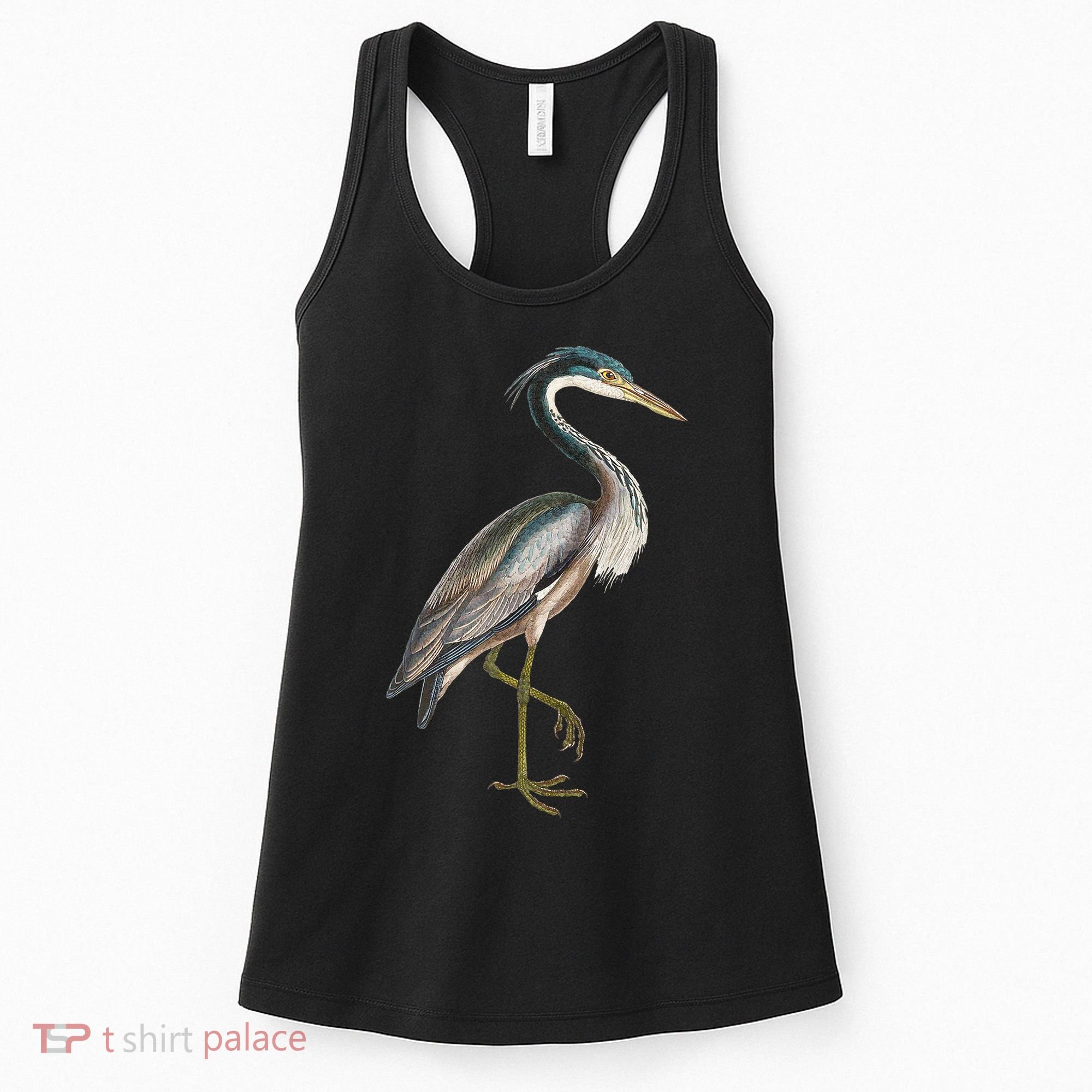Heron Water Bird Lover Blue Heron Coastal Birds Women's Tank Top