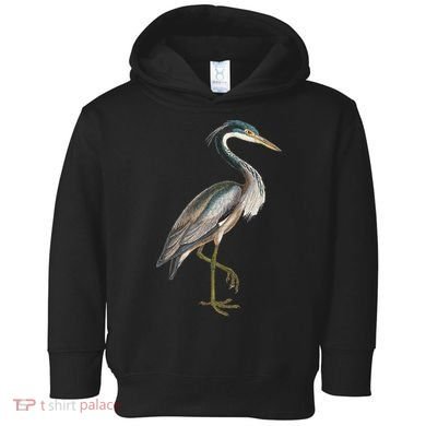 Heron Water Bird Lover Blue Heron Coastal Birds Toddler Hoodie