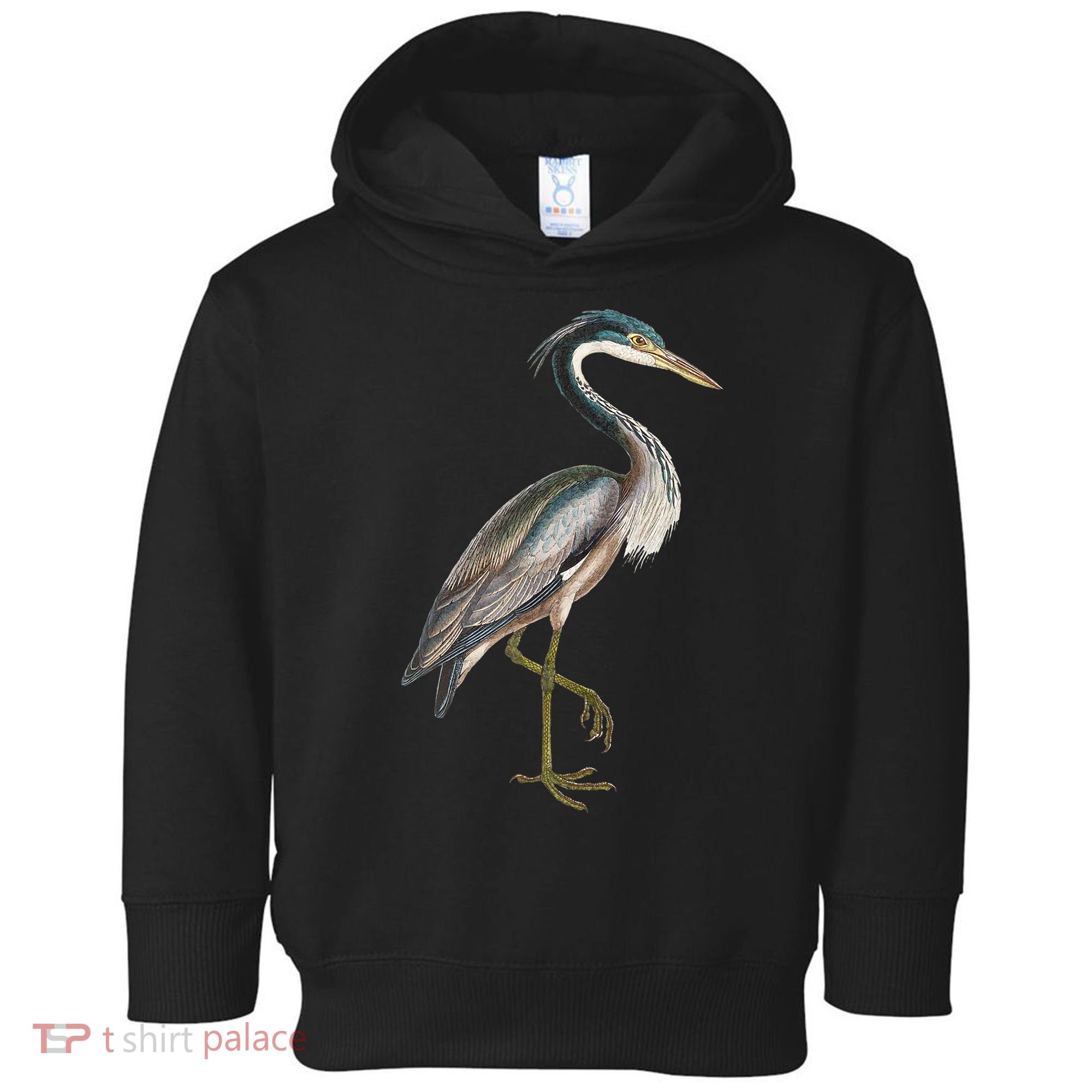 Heron Water Bird Lover Blue Heron Coastal Birds Toddler Hoodie