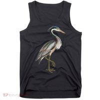 Heron Water Bird Lover Blue Heron Coastal Birds Tank Top thumb 0