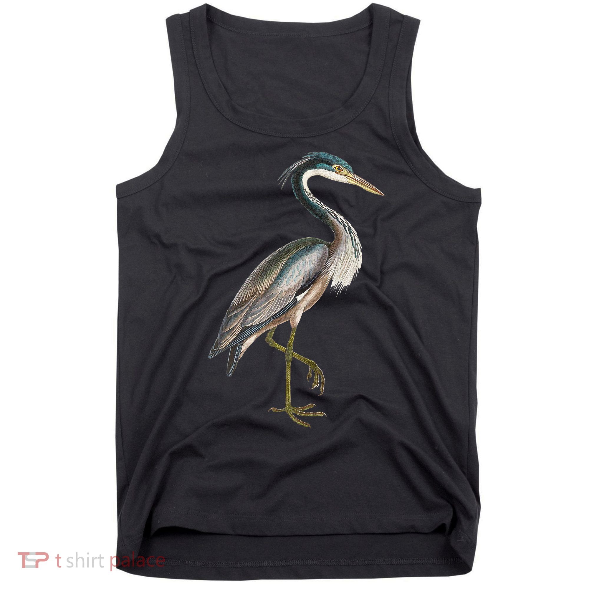 Heron Water Bird Lover Blue Heron Coastal Birds Tank Top