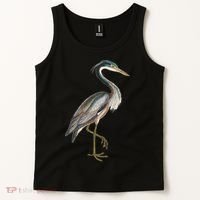 Heron Water Bird Lover Blue Heron Coastal Birds Tank Top thumb 2
