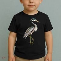 Heron Water Bird Lover Blue Heron Coastal Birds Toddler T-Shirt thumb 2