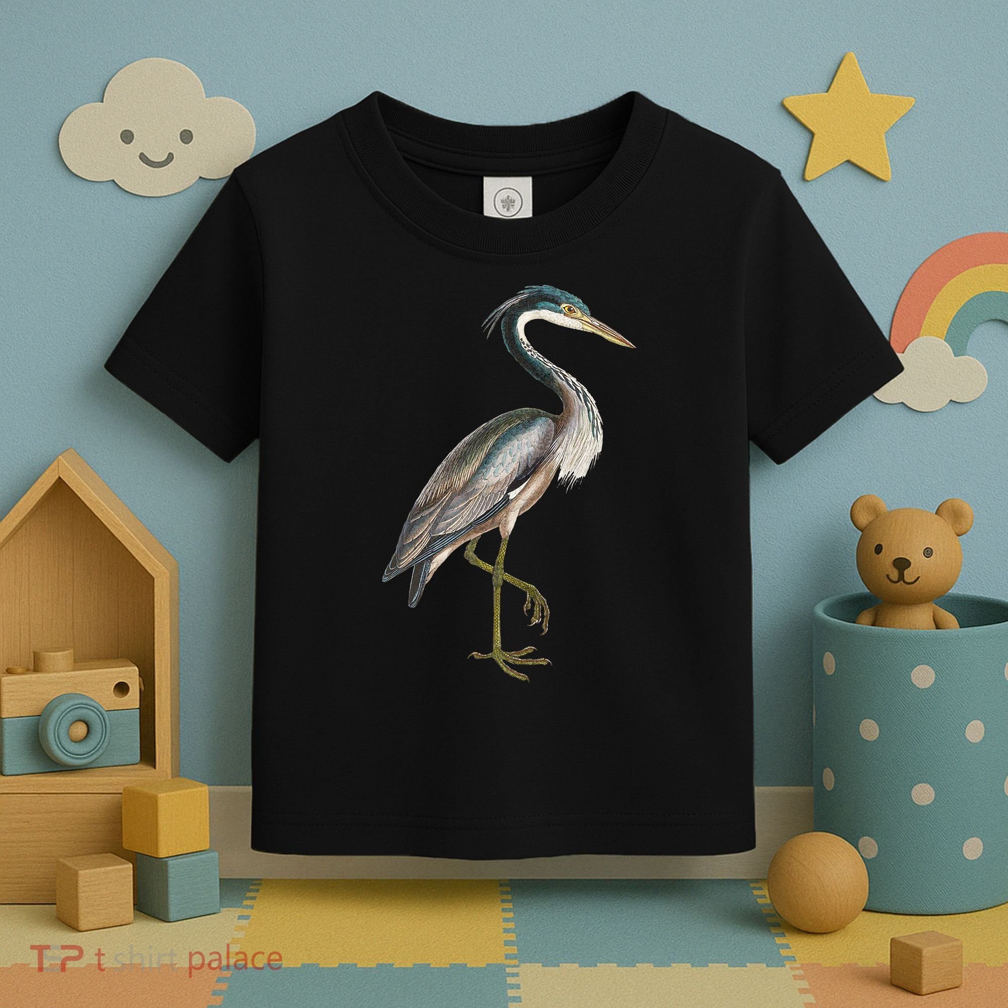 Heron Water Bird Lover Blue Heron Coastal Birds Toddler T-Shirt