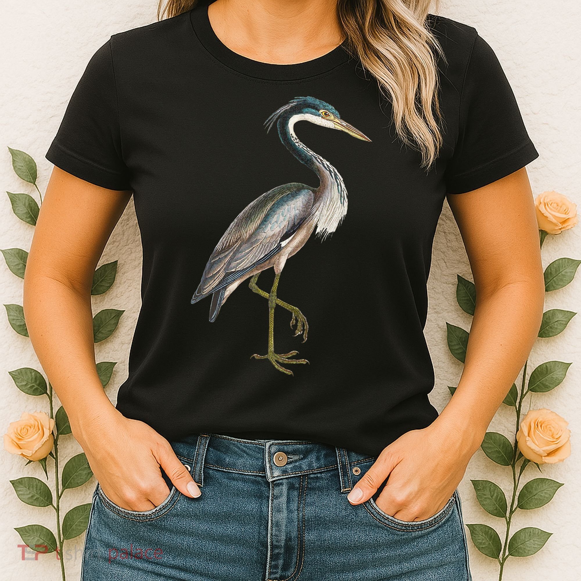 Heron Water Bird Lover Blue Heron Coastal Birds Women's T-Shirt