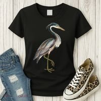 Heron Water Bird Lover Blue Heron Coastal Birds Women's T-Shirt thumb 3
