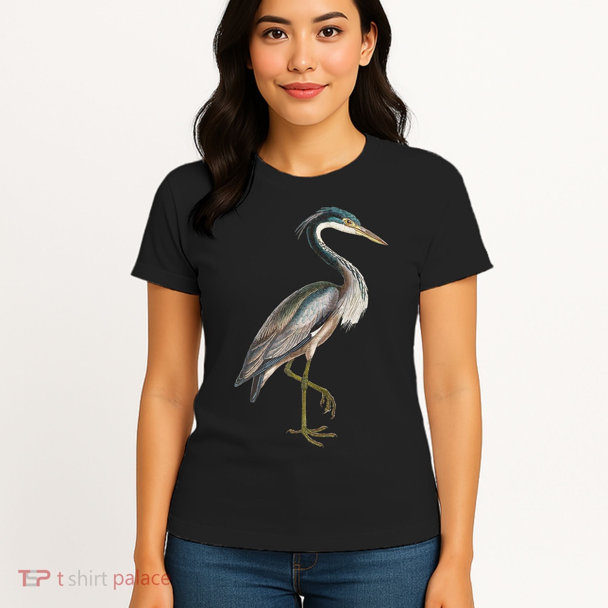 Heron Water Bird Lover Blue Heron Coastal Birds Women's T-Shirt