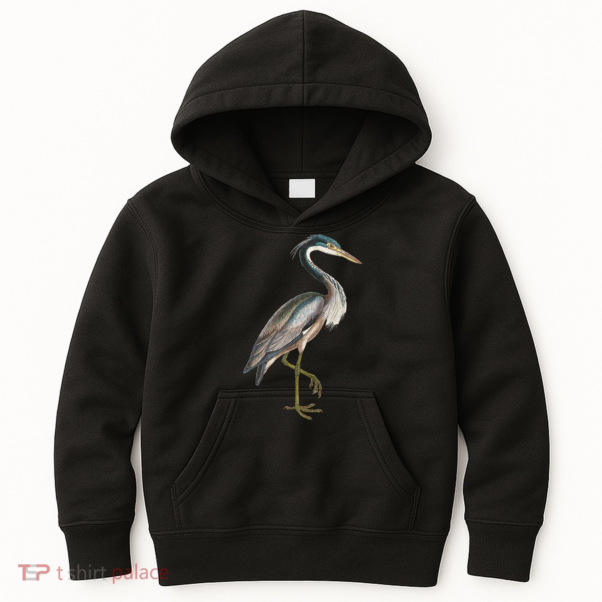 Heron Water Bird Lover Blue Heron Coastal Birds Kids Hoodie