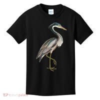 Heron Water Bird Lover Blue Heron Coastal Birds Kids T-Shirt thumb 0