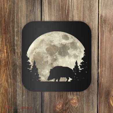 Hunter Wild Boar Keiler Wildsau Hunting Hunter Coaster