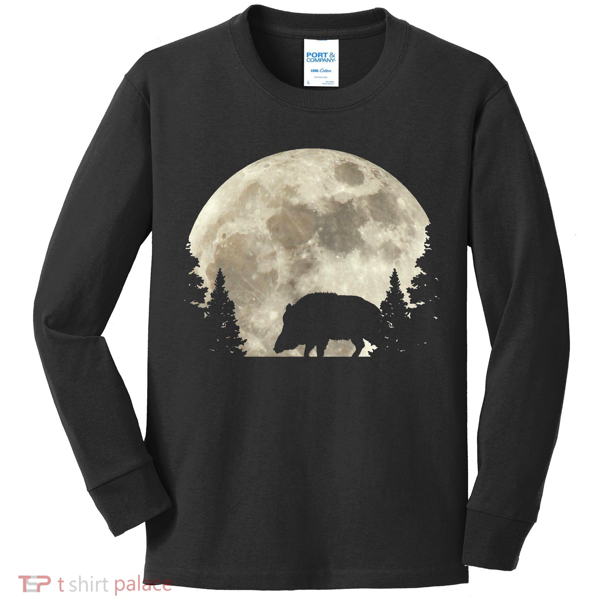 Hunter Wild Boar Keiler Wildsau Hunting Hunter Kids Long Sleeve Shirt