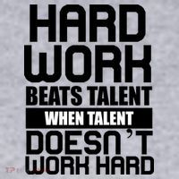 Hard Work Beats Talent When Talent Doesn't Work Hard Women's Racerback Cropped Tank thumb 2