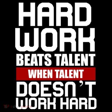 Hard Work Beats Talent When Talent Doesn't Work Hard Stripe Pom Pom Beanie
