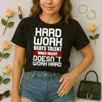 Hard Work Beats Talent When Talent Doesn't Work Hard Comfort Colors Boxy T-Shirt thumb 2