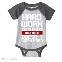 Hard Work Beats Talent When Talent Doesn't Work Hard Infant Baby Jersey Bodysuit thumb 0