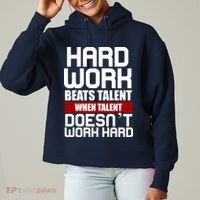 Hard Work Beats Talent When Talent Doesn't Work Hard Ladies Heavyweight Boxy Pullover Hoodie thumb 0