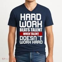 Hard Work Beats Talent When Talent Doesn't Work Hard V-Neck T-Shirt thumb 2