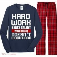 Hard Work Beats Talent When Talent Doesn't Work Hard Long Sleeve Pajama Set thumb 0