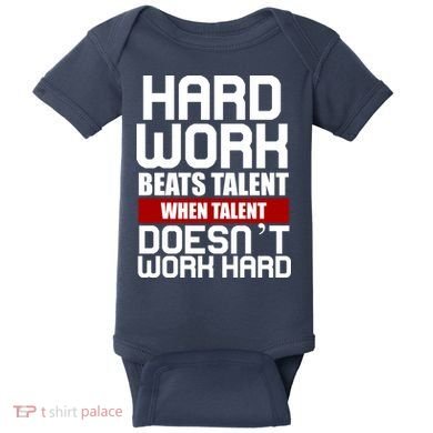 Hard Work Beats Talent When Talent Doesn't Work Hard Baby Bodysuit