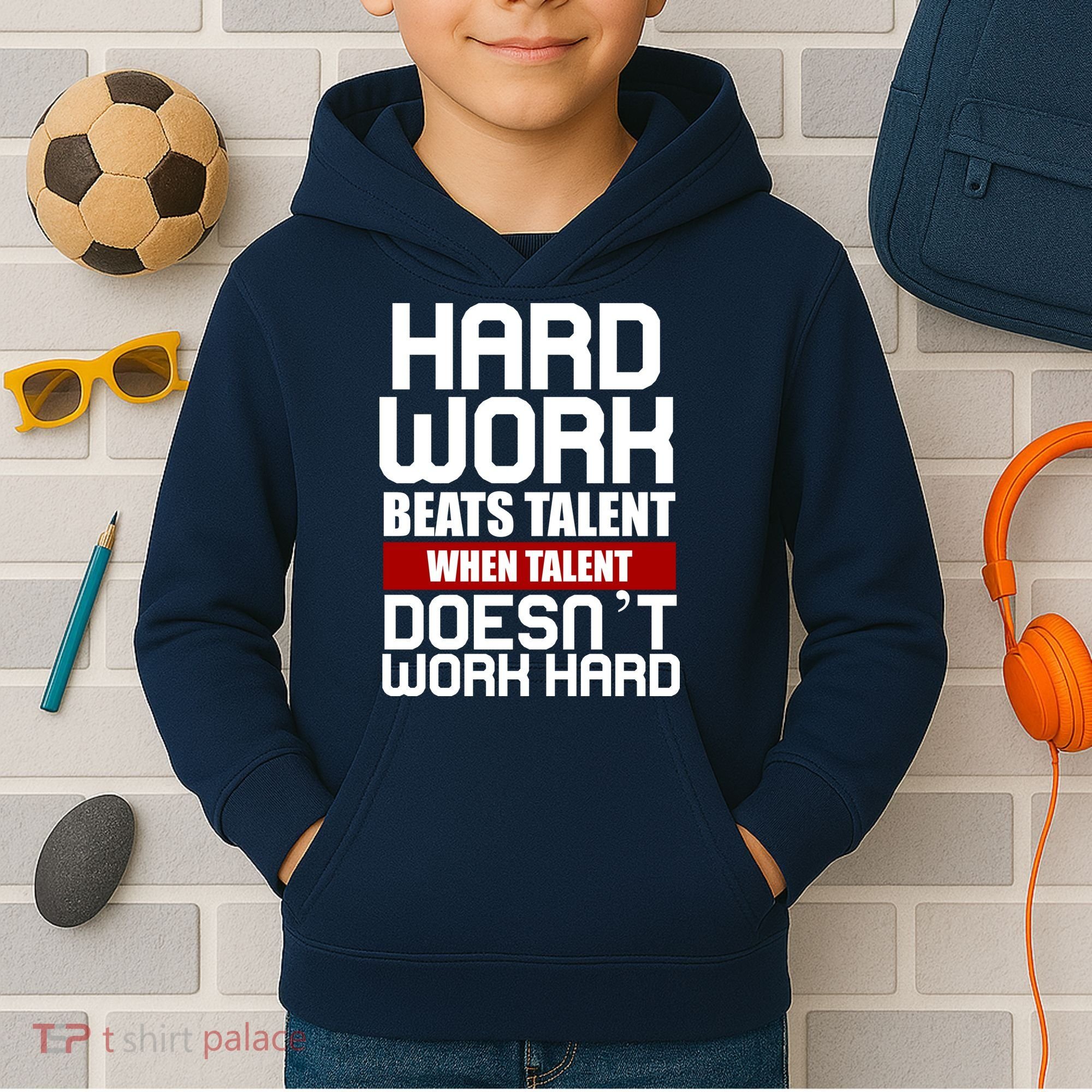 Hard Work Beats Talent When Talent Doesn't Work Hard Kids Hoodie