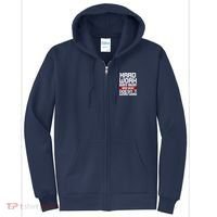 Hard Work Beats Talent When Talent Doesn't Work Hard Full Zip Hoodie thumb 0