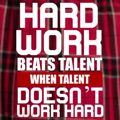 Hard Work Beats Talent When Talent Doesn't Work Hard Men's Flannel Plaid Pajama Pants