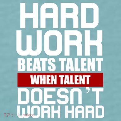 Hard Work Beats Talent When Talent Doesn't Work Hard Sueded Cloud Jersey T-Shirt