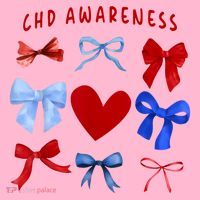 Heart Warrior Chd Awareness Heart Disease Coquette Bow Coaster thumb 2