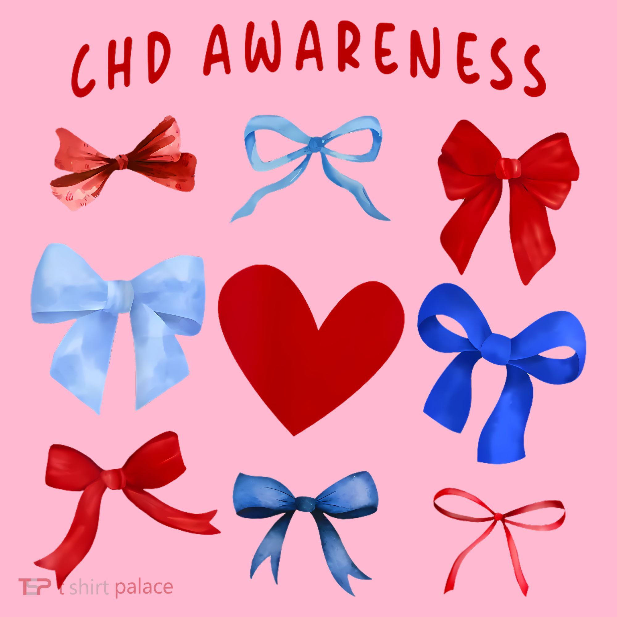 Heart Warrior Chd Awareness Heart Disease Coquette Bow Coaster