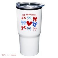 Heart Warrior Chd Awareness Heart Disease Coquette Bow Tumbler thumb 0