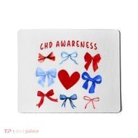 Heart Warrior Chd Awareness Heart Disease Coquette Bow Mousepad thumb 0