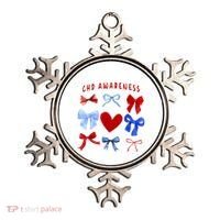 Heart Warrior Chd Awareness Heart Disease Coquette Bow Ornament thumb 0