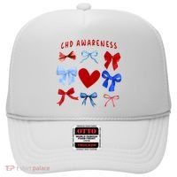 Heart Warrior Chd Awareness Heart Disease Coquette Bow Hat thumb 0