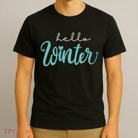 Hello Winter Cute Holiday T-Shirt thumb 3