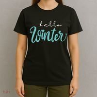 Hello Winter Cute Holiday T-Shirt thumb 4