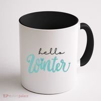 Hello Winter Cute Holiday Coffee Mug thumb 1