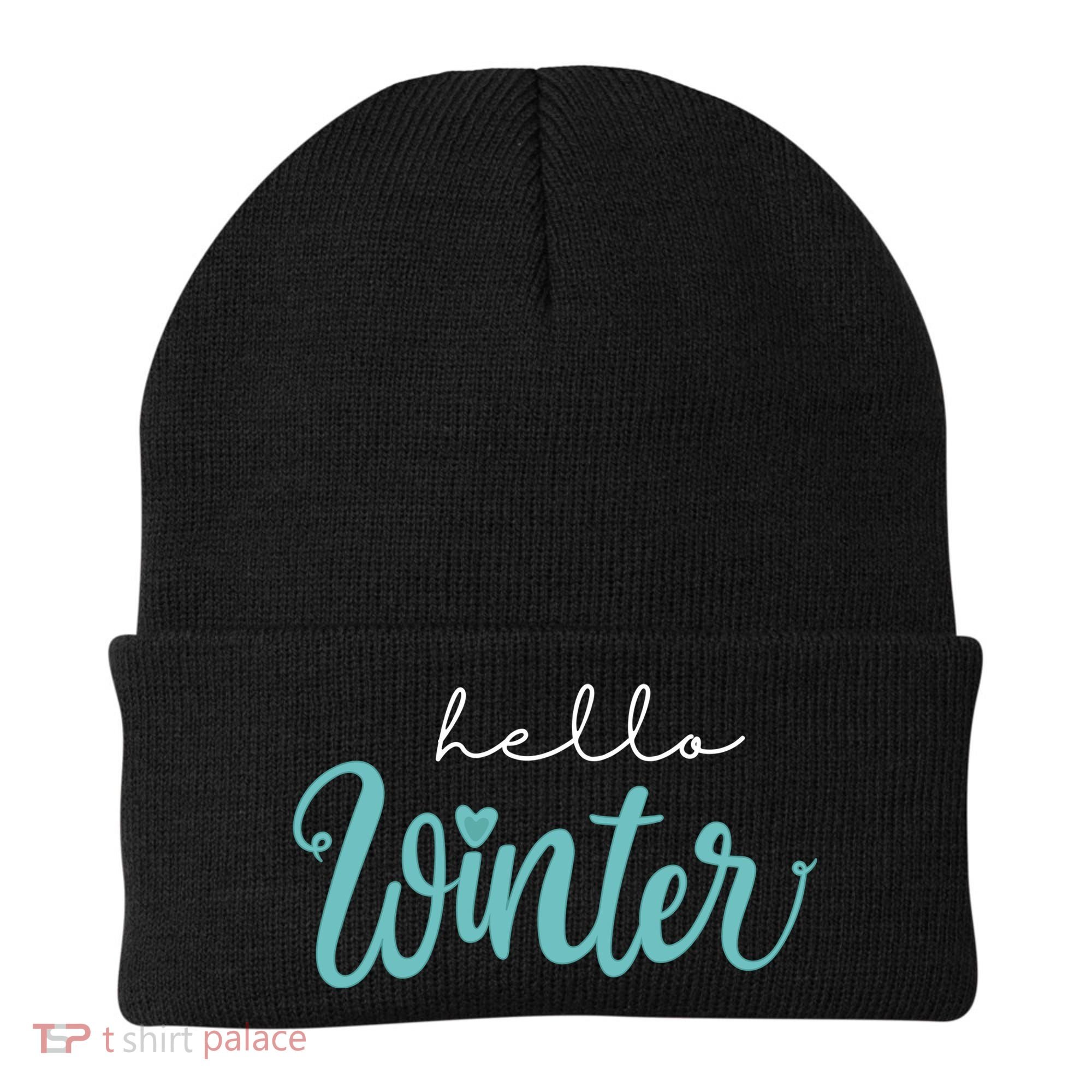 Hello Winter Cute Holiday Beanie