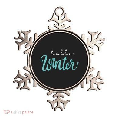Hello Winter Cute Holiday Ornament