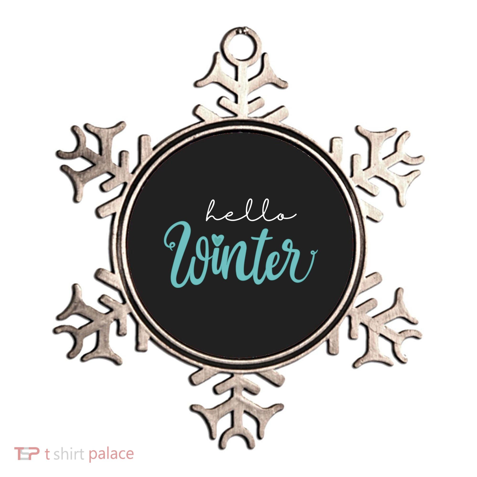 Hello Winter Cute Holiday Ornament