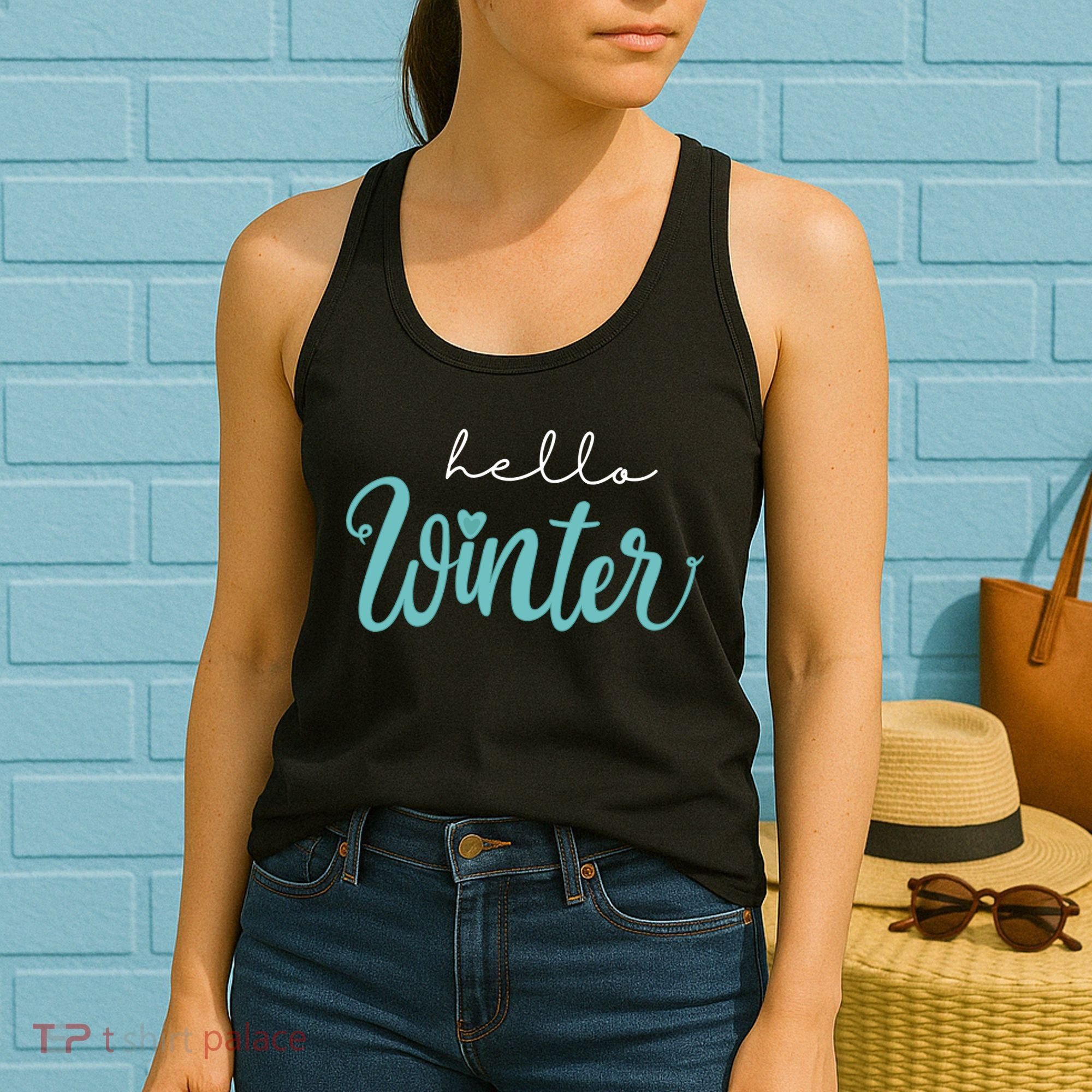 Hello Winter Cute Holiday Women's Tank Top