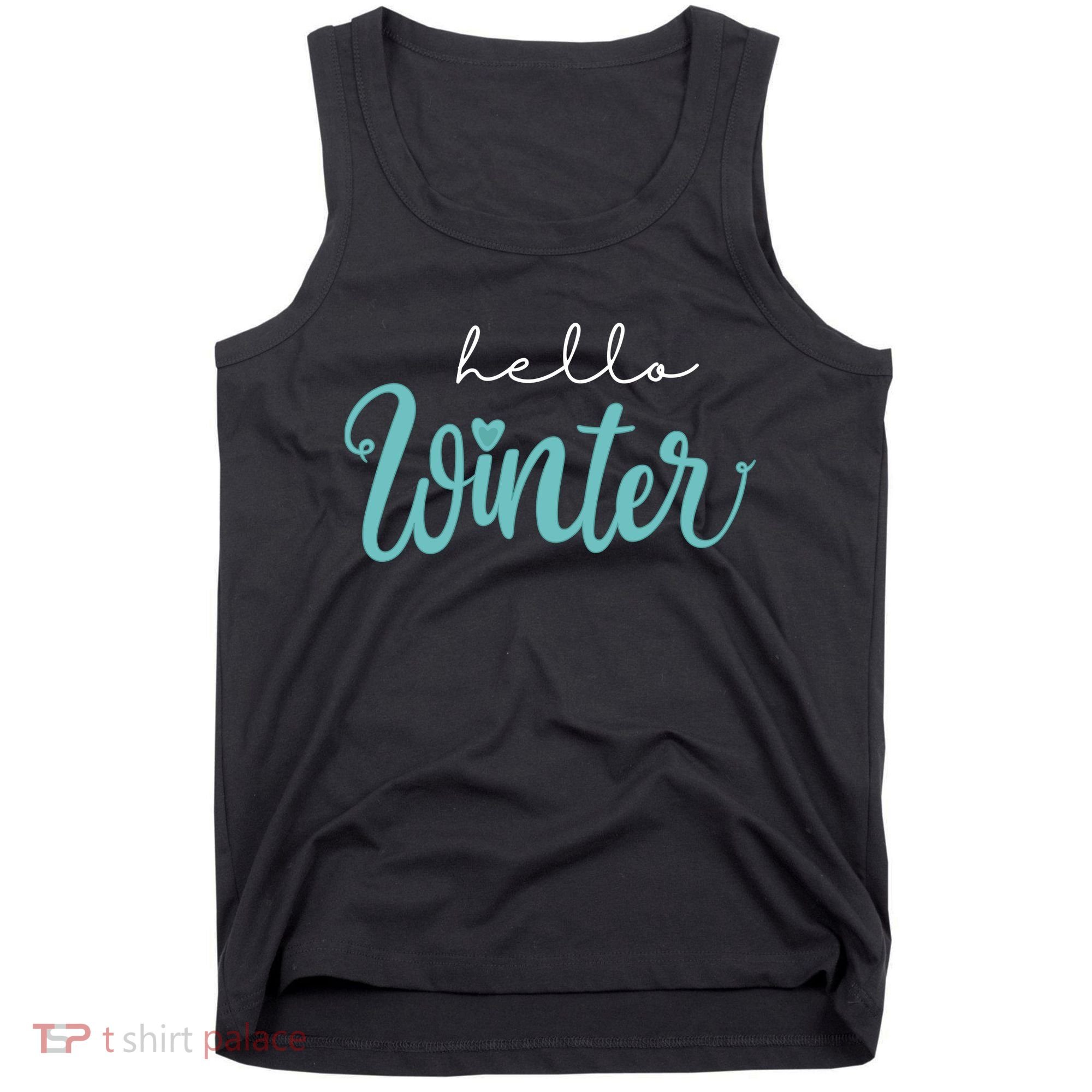 Hello Winter Cute Holiday Tank Top