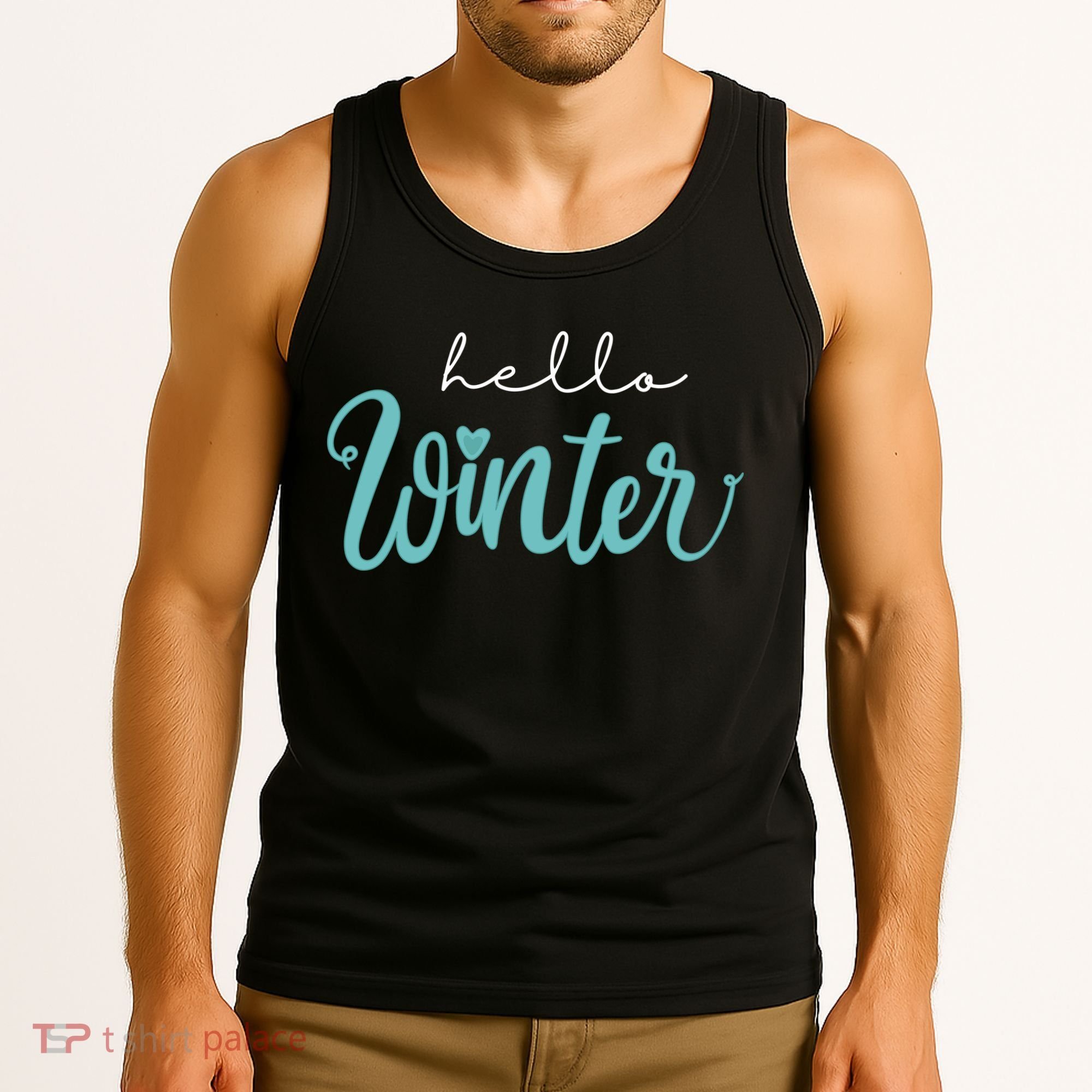 Hello Winter Cute Holiday Tank Top