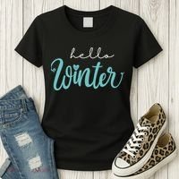 Hello Winter Cute Holiday Women's T-Shirt thumb 3