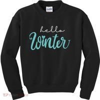 Hello Winter Cute Holiday Kids Sweatshirt thumb 0
