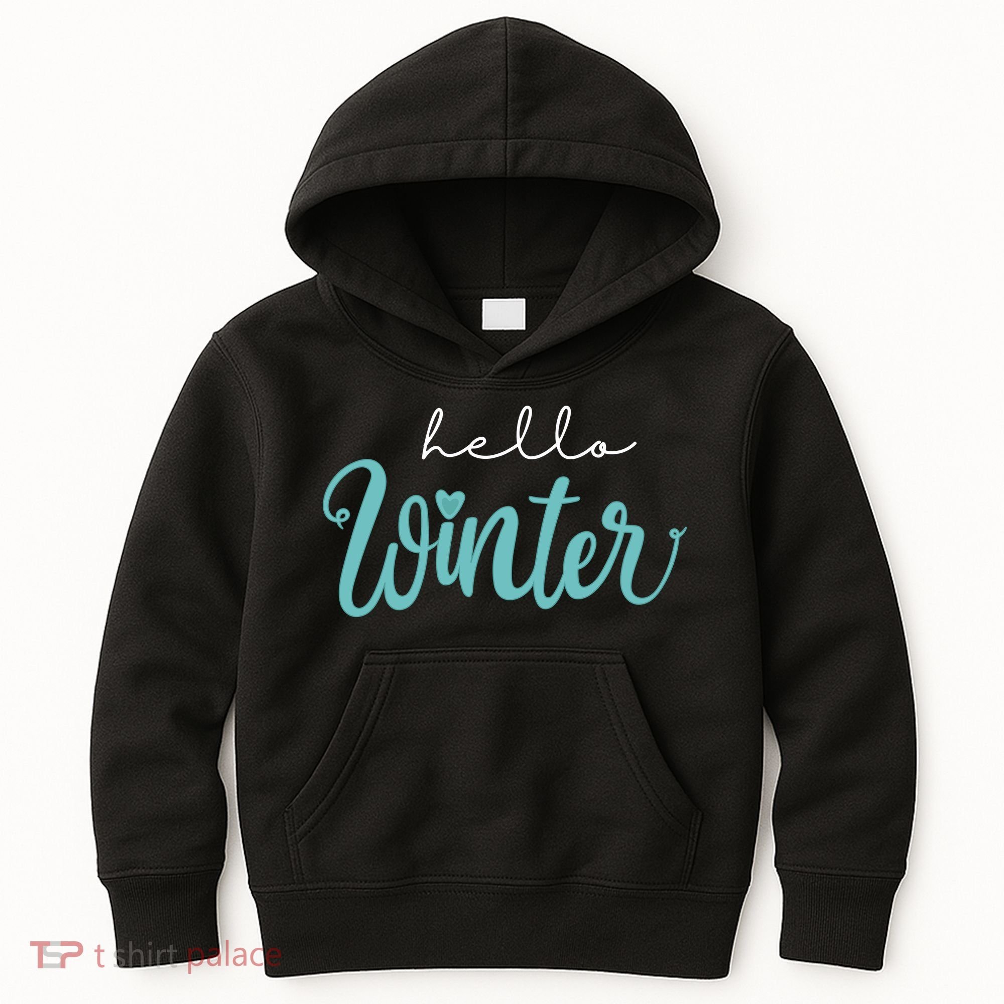 Hello Winter Cute Holiday Kids Hoodie