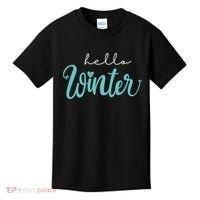 Hello Winter Cute Holiday Kids T-Shirt thumb 0